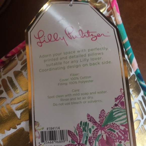 NWT Lilly Pulitzer square decorative pillow - Picture 5 of 9